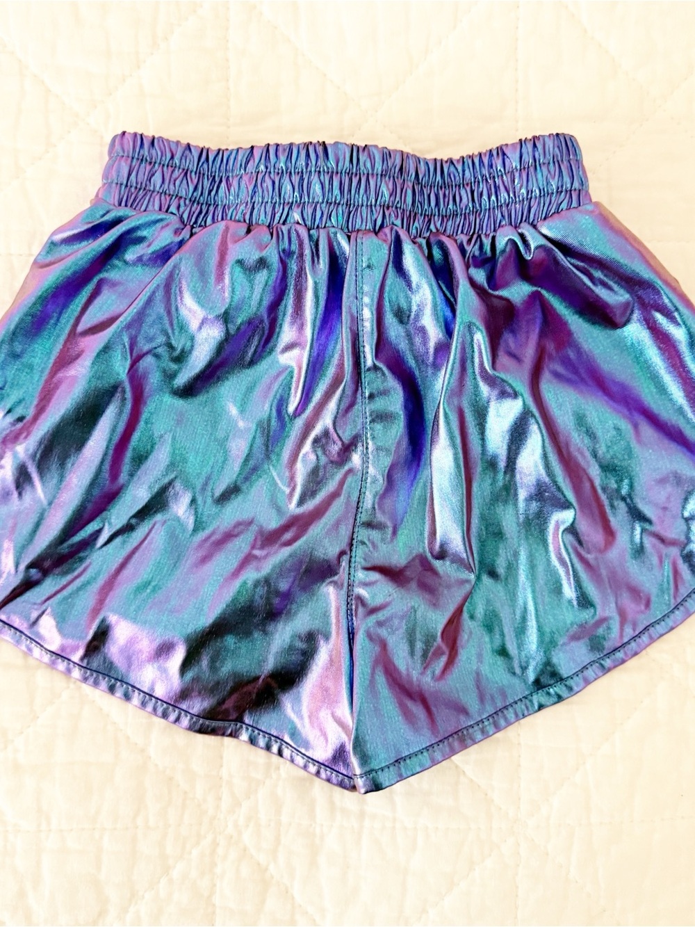 Iridescent Blue-Purple Kids' Athletic Shorts 3T - Picture 2 of 2